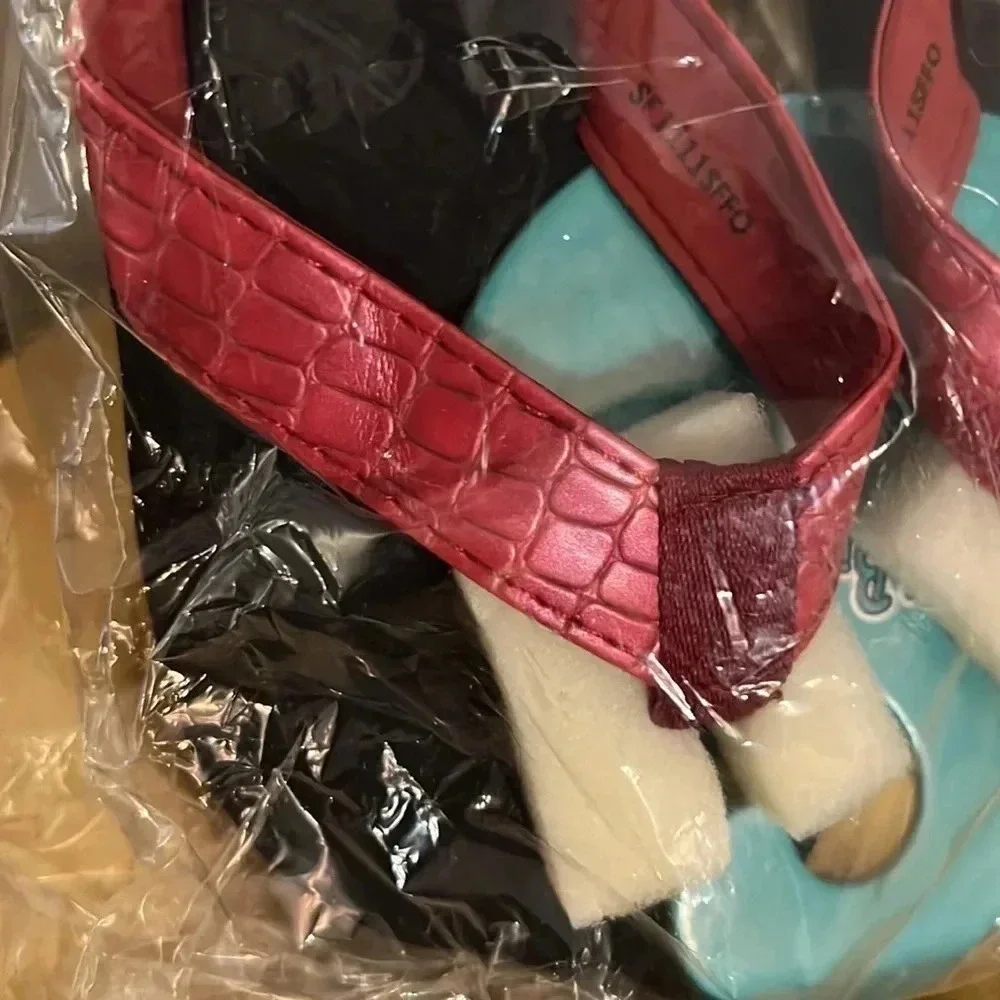 ITZY BITZY TODDLER GIRLS FLIP FLOPS NIP RED SIZE 9